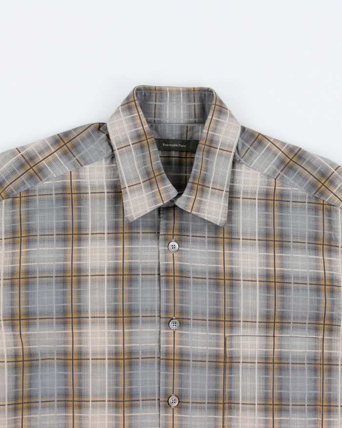 Ermenegildo Zenga Check Short Sleeve Shirt - L