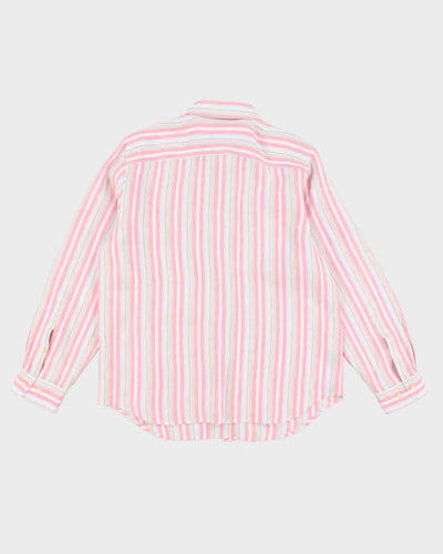 Mens Ralph Lauren Pink Striped Linen Shirt - L