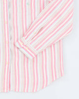 Mens Ralph Lauren Pink Striped Linen Shirt - L