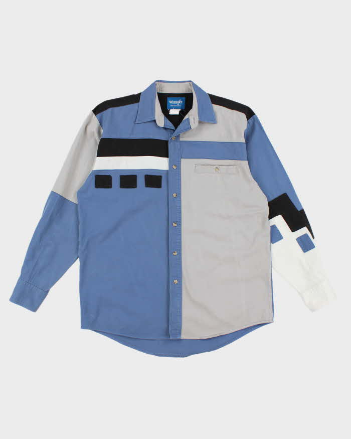 Vintage Wrangler Patchwork Western Long Sleeve Shirt - M