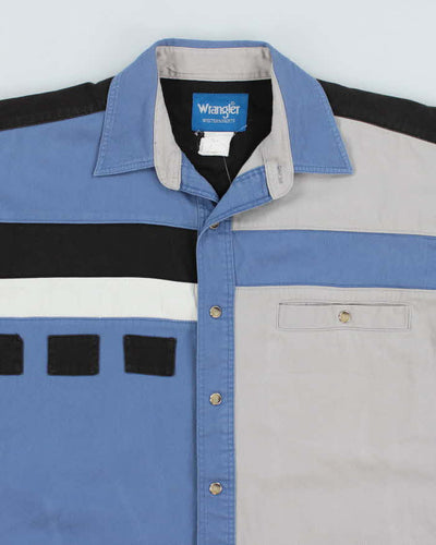 Vintage Wrangler Patchwork Western Long Sleeve Shirt - M