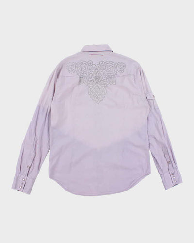Vintage Y2k 00s Guess Purple Western Shirt - M