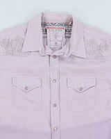 Vintage Y2k 00s Guess Purple Western Shirt - M