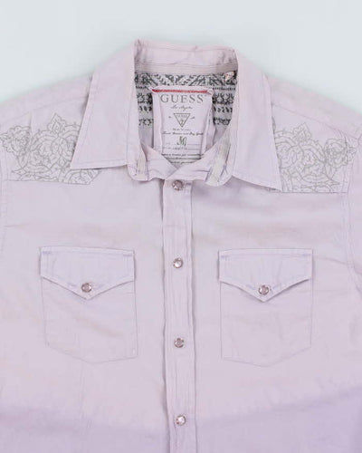 Vintage Y2k 00s Guess Purple Western Shirt - M