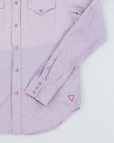 Vintage Y2k 00s Guess Purple Western Shirt - M