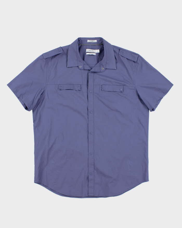 Calvin Klein Purple Short Sleeve Shirt - L
