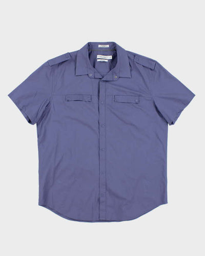 Calvin Klein Purple Short Sleeve Shirt - L