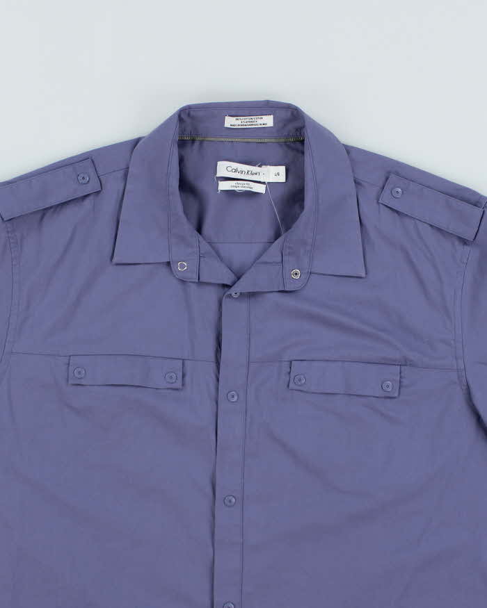 Calvin Klein Purple Short Sleeve Shirt - L