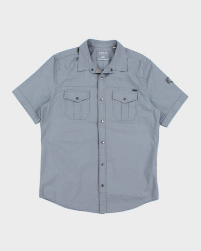 Y2k 00s Guess Short Sleeve Grey Shirt - M