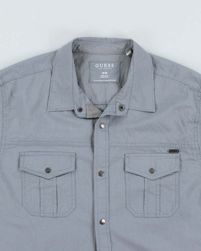 Y2k 00s Guess Short Sleeve Grey Shirt - M