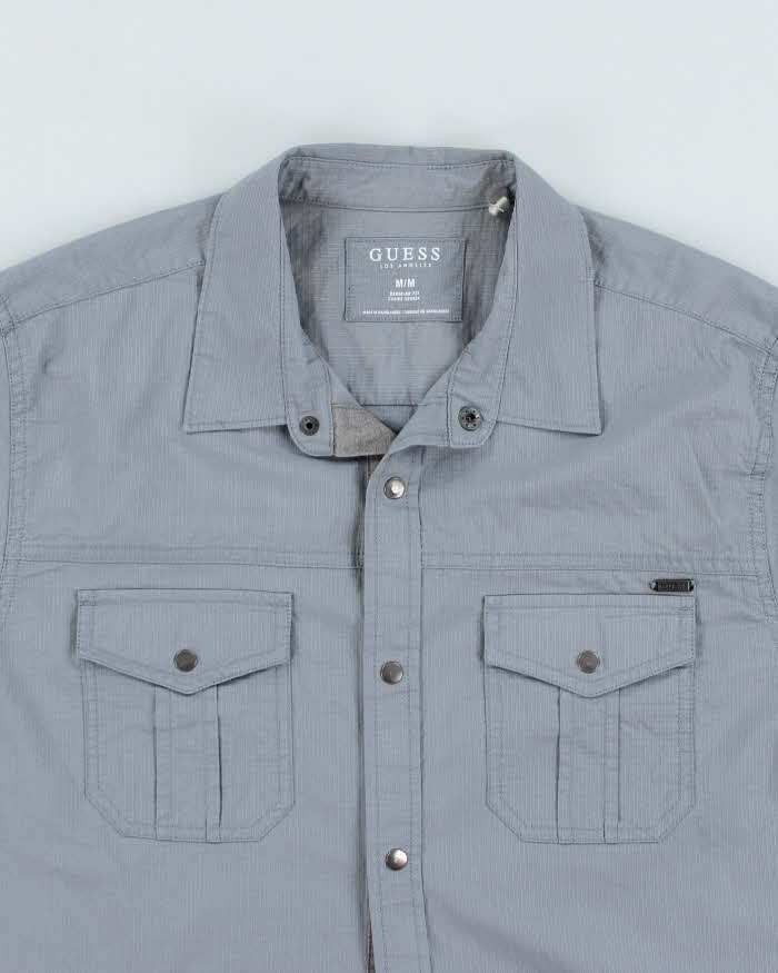 Y2k 00s Guess Short Sleeve Grey Shirt - M