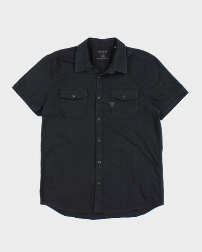 Y2k 00s Guess Black Short Sleeve Shirt - L