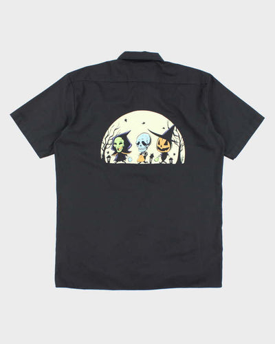 Y2k 00s Dickies Short Sleeve Black Halloween Shirt - M