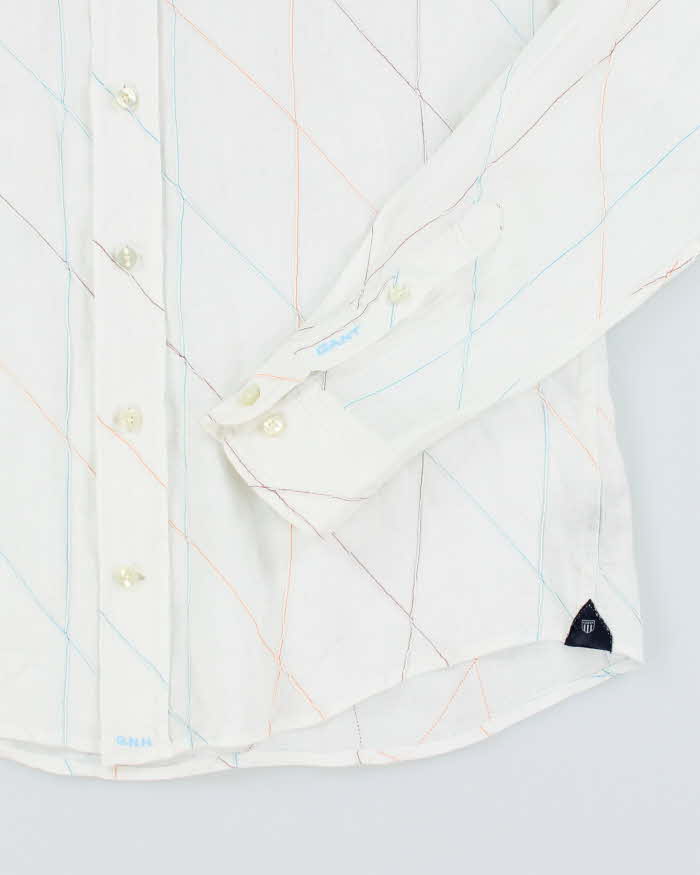 Vintage 90s Gant Long Sleeve Linen Shirt - M