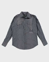 Y2k 00s Outlaw Jeans Embroidered Grey Shirt - L