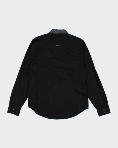 Y2k 00s Guess Black Long Sleeve Shirt - M