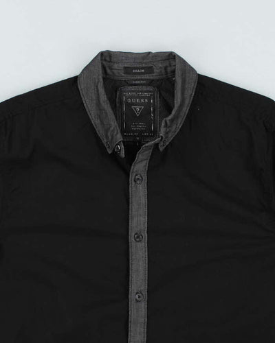 Y2k 00s Guess Black Long Sleeve Shirt - M
