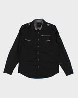 Y2k 00s Guess Long Sleeve Black Shirt - L