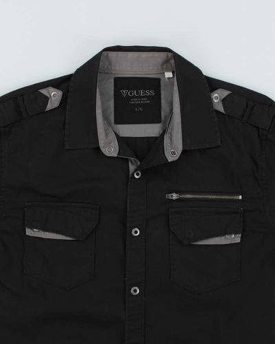 Y2k 00s Guess Long Sleeve Black Shirt - L
