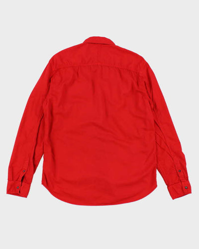 Y2k 00s Armani Exchange Long Sleeve Red Shirt - M