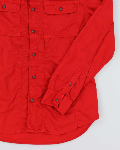 Y2k 00s Armani Exchange Long Sleeve Red Shirt - M