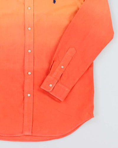 Ralph Lauren Orange Ombre Long Sleeve Shirt - M
