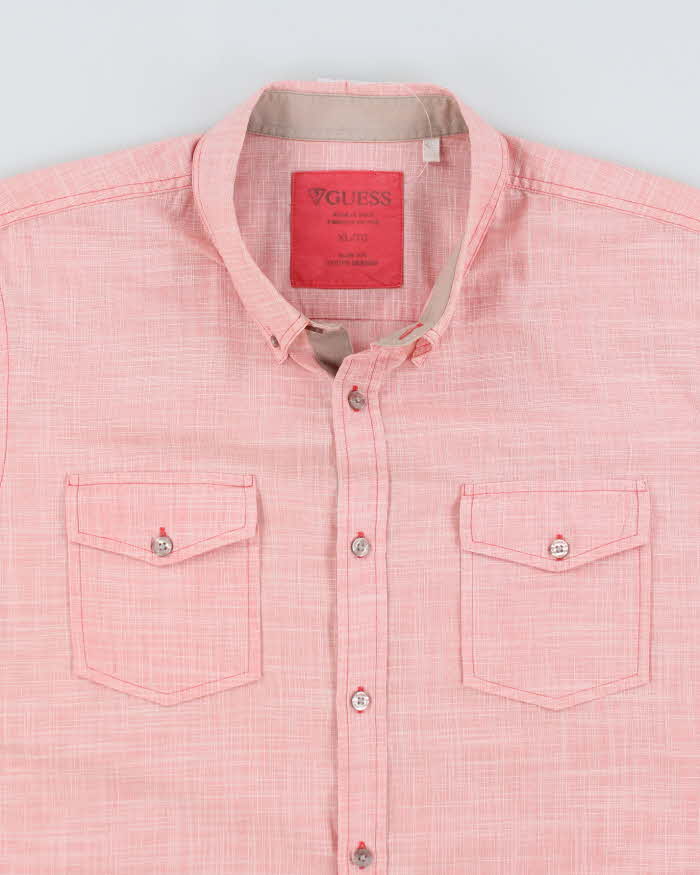 Y2k 00s Guess Pink Short Sleeve - XL