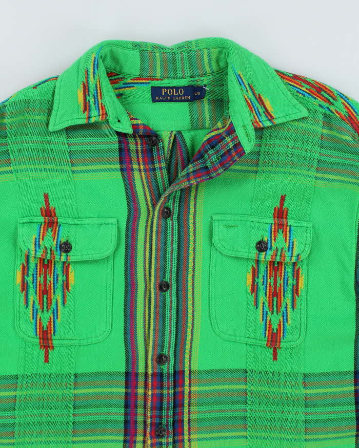Vintage 90s Ralph Lauren Green Shirt - L