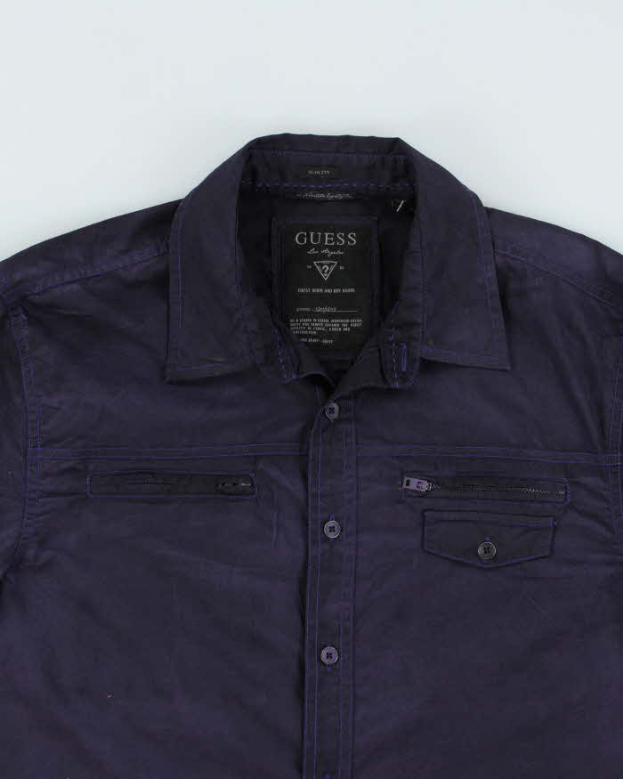 Y2k 00s Guess Purple Shirt - M