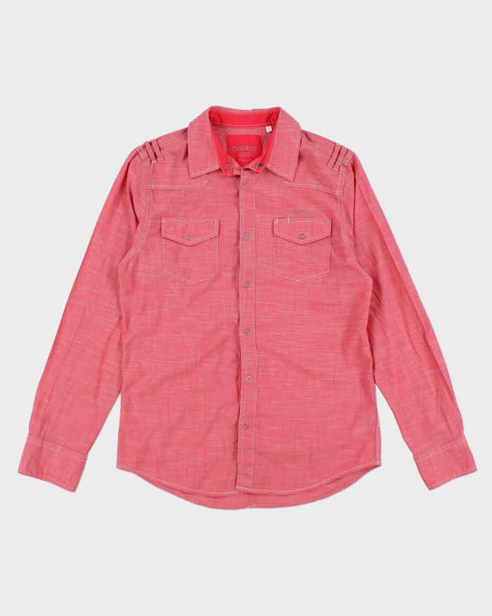 Y2k 00s Guess Pink Long Sleeve Shirt - M