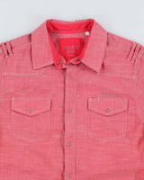 Y2k 00s Guess Pink Long Sleeve Shirt - M