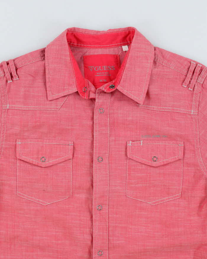 Y2k 00s Guess Pink Long Sleeve Shirt - M