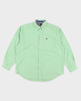 Tommy Hilfiger Green Long Sleeve Shirt - XXL