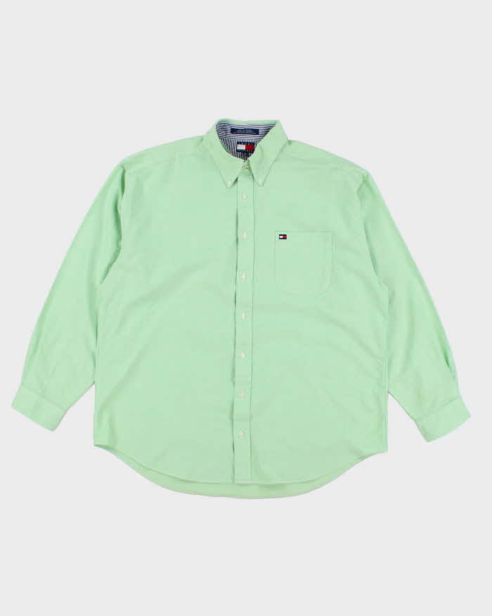 Tommy Hilfiger Green Long Sleeve Shirt - XXL