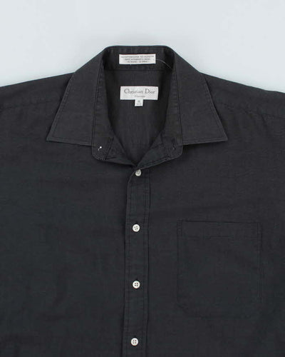 Vintage Christian Dior Charcoal Long Sleeve Shirt - M