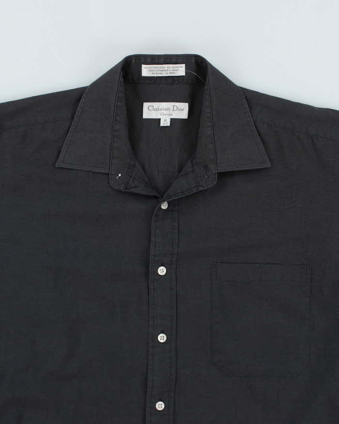 Vintage Christian Dior Charcoal Long Sleeve Shirt - M