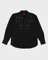 Vintage Y2k 00s Alfani Black Shirt - M