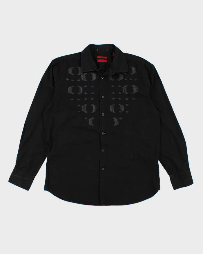 Vintage Y2k 00s Alfani Black Shirt - M