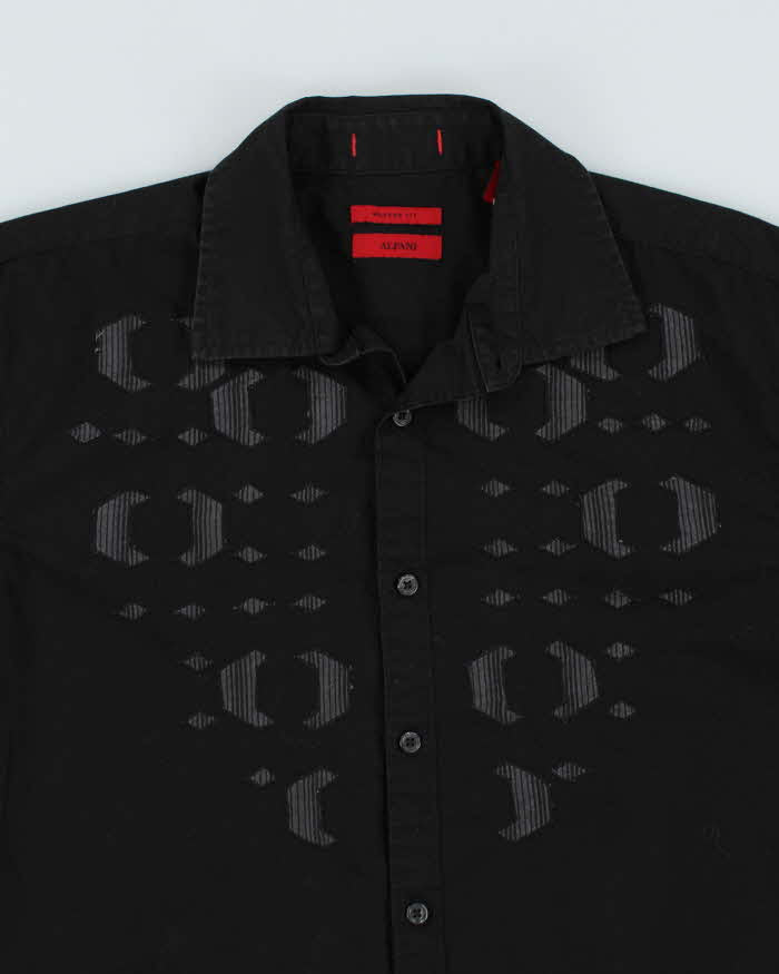 Vintage Y2k 00s Alfani Black Shirt - M