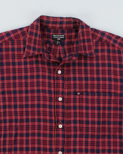 Vintage 90s Polo Jeans Ralph Lauren Check Flannel Shirt - M