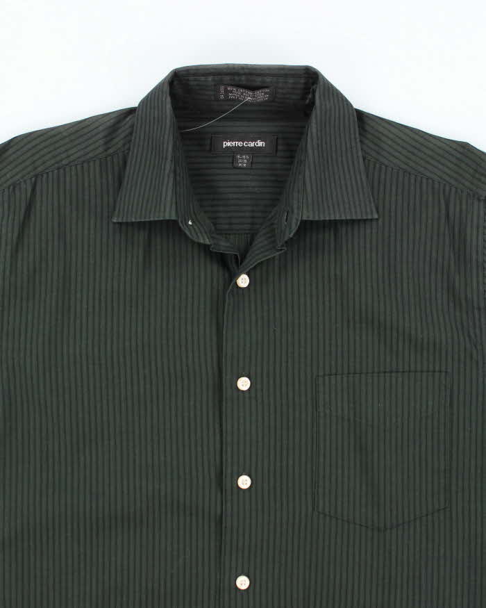 Pierre Cardin Green Stripe Shirt - M