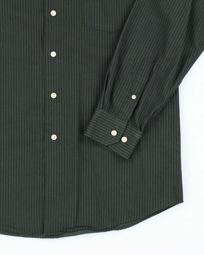 Pierre Cardin Green Stripe Shirt - M