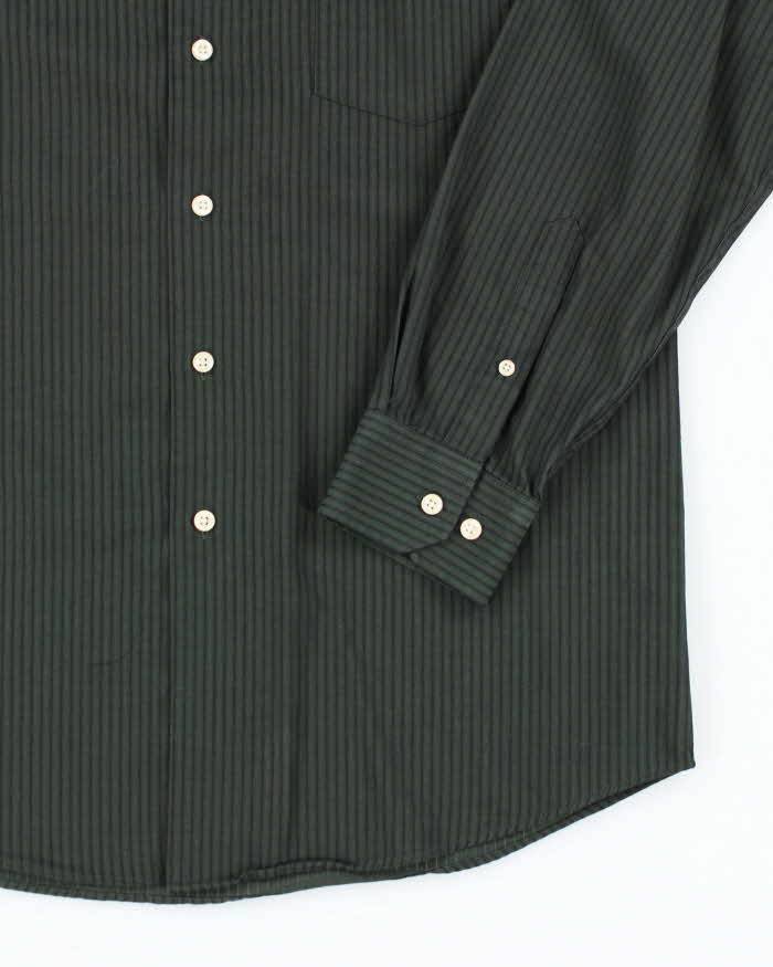 Pierre Cardin Green Stripe Shirt - M