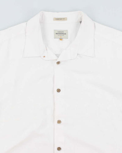 Quicksilver White Short Sleeve Shirt - XL