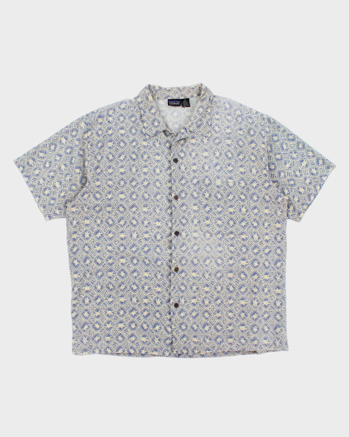 Vintage 90s Patatgonia Patterned Short Sleeve Shirt - XL