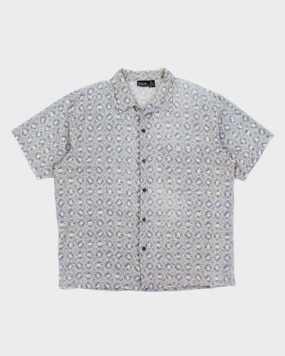 Vintage 90s Patatgonia Patterned Short Sleeve Shirt - XL