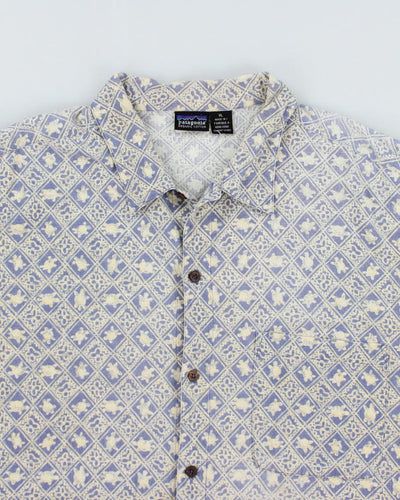Vintage 90s Patatgonia Patterned Short Sleeve Shirt - XL