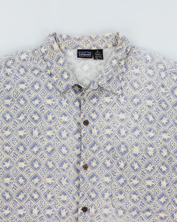 Vintage 90s Patatgonia Patterned Short Sleeve Shirt - XL