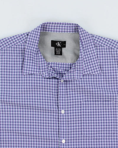 Calvin Klein Purple Check Shirt - XL