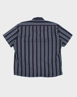 Vintage 90s 4th Dimension Striped Short Sleeve Shirt - XL